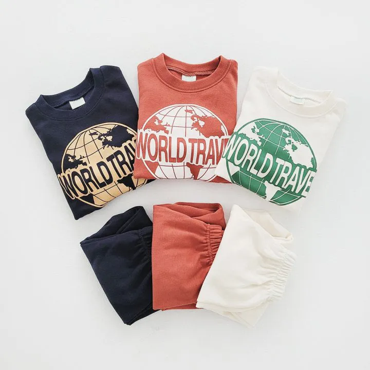 2 Pieces Set Baby Kid Girls Boys Letters Tops And Solid Color Pants Wholesale 231130202