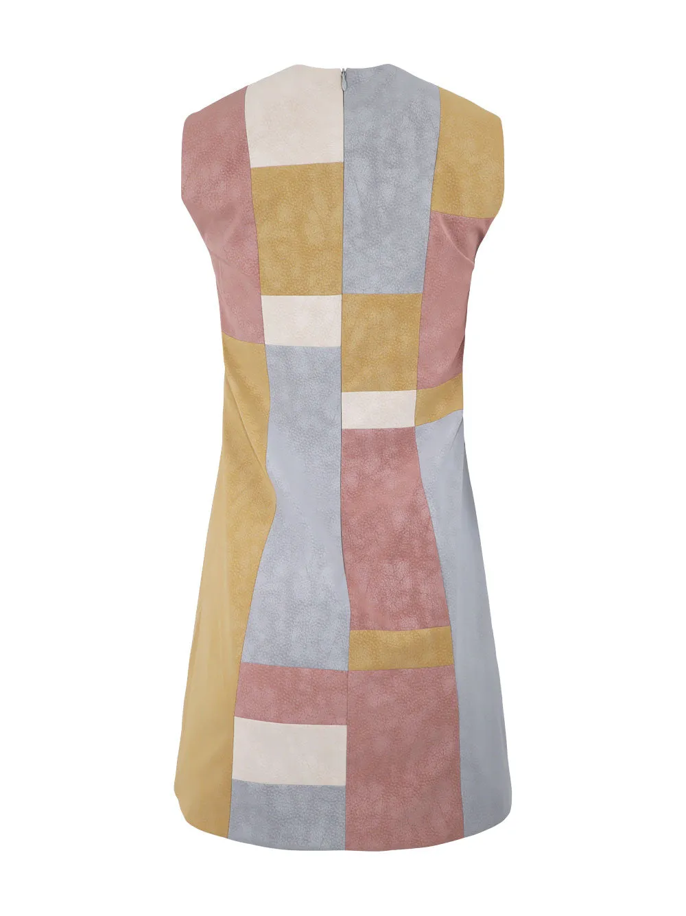 Alexis Enzie Suede Shift Dress in Patchwork