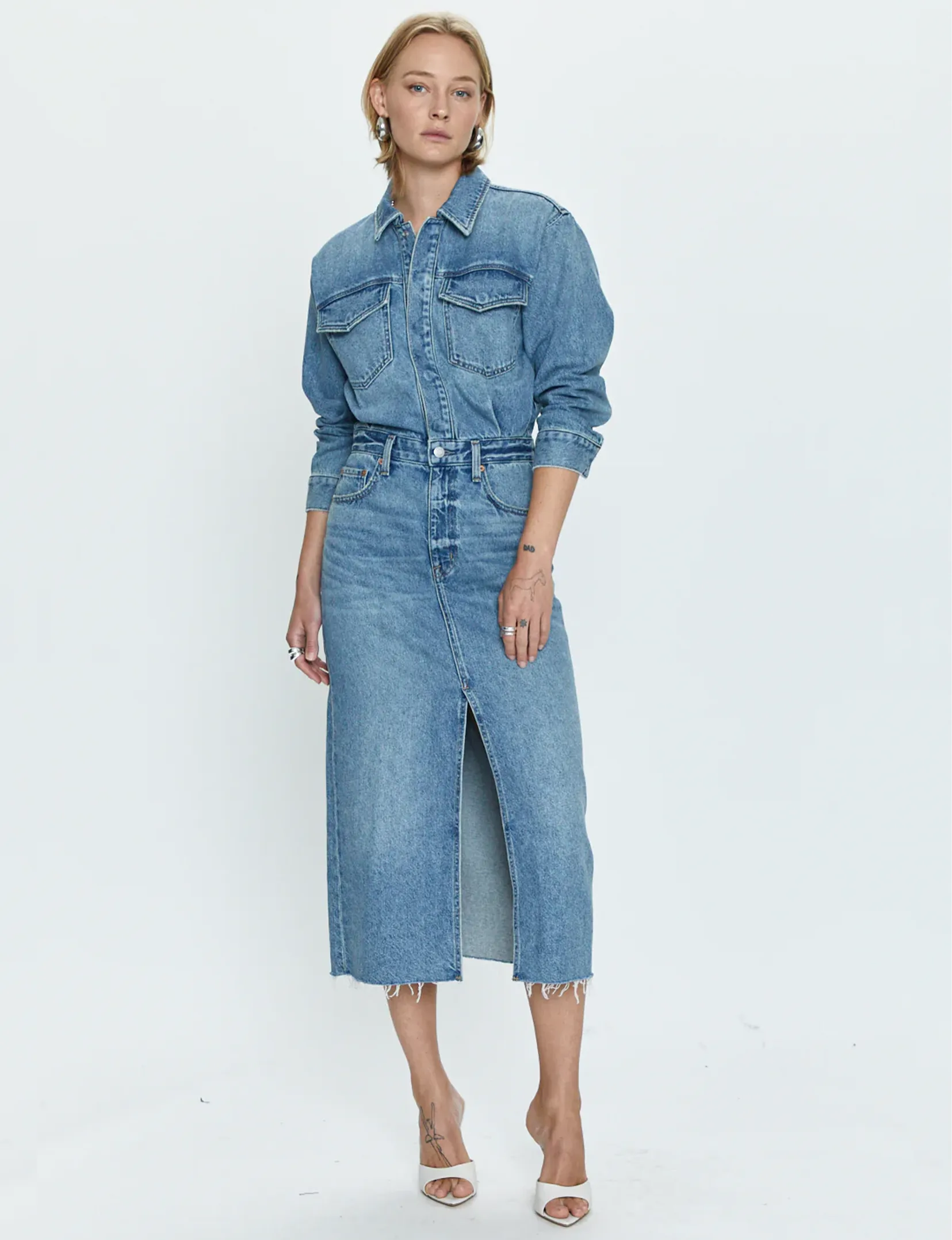 Amira Denim Midi Dress, Marcel