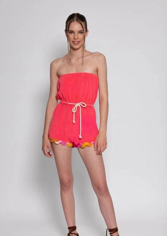 Anoukshka Terry Playsuit in Fuchsia