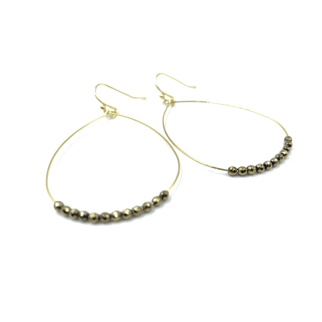 Aster Earring in Pyrite