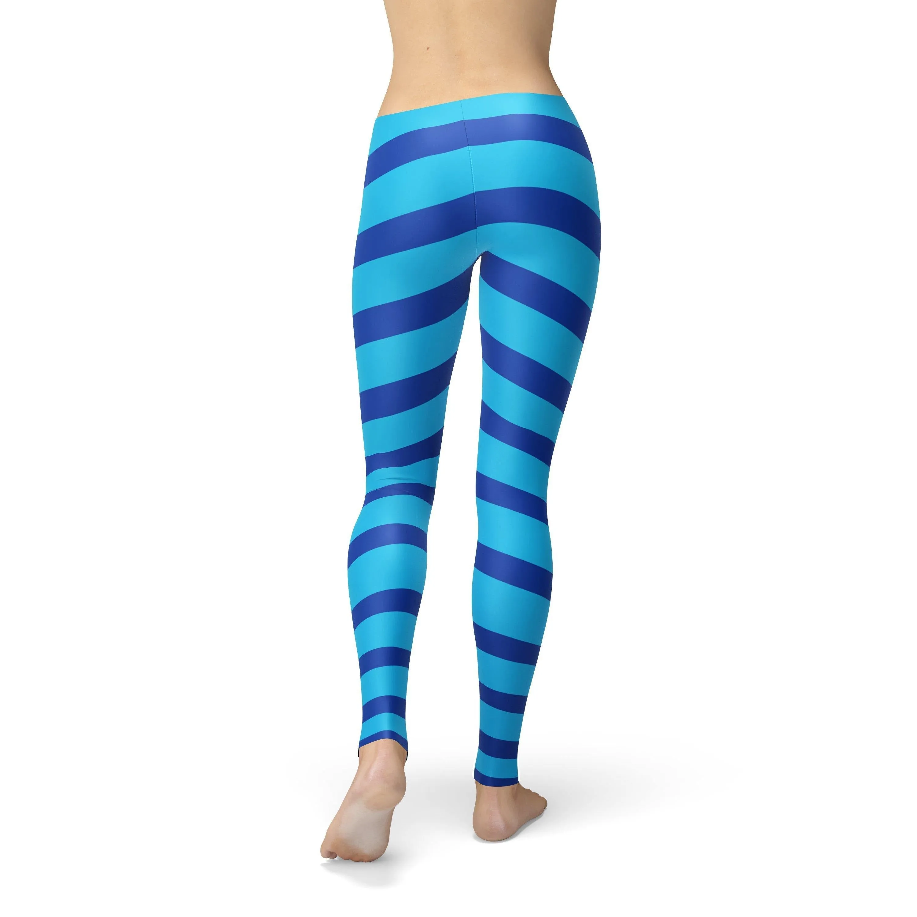 Avery Blue Candy Cane Leggings