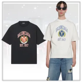 BALENCIAGA  |Men's college medium fit t-shirt in black