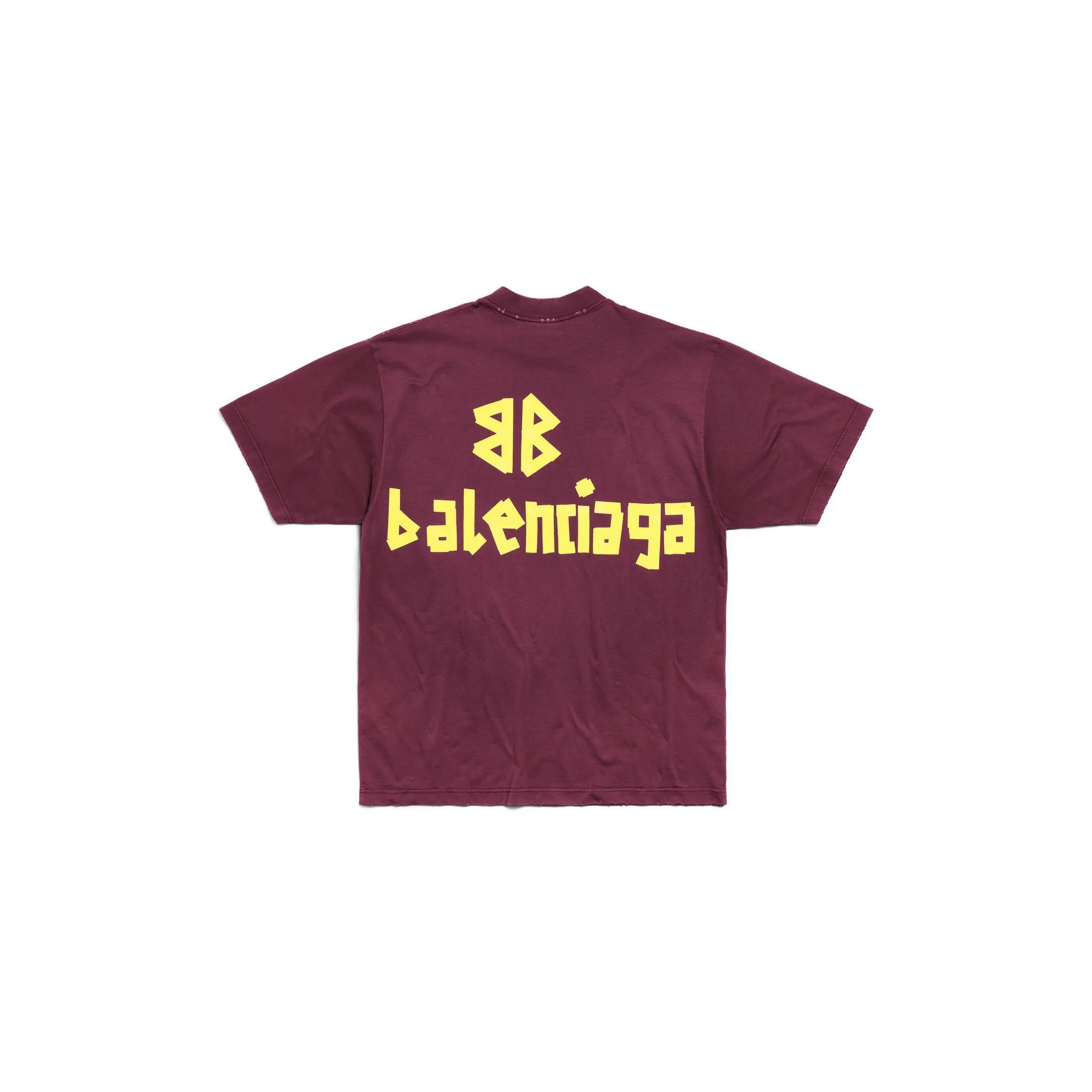 BALENCIAGA  |Tape Type T-shirt Medium Fit in Dark Red