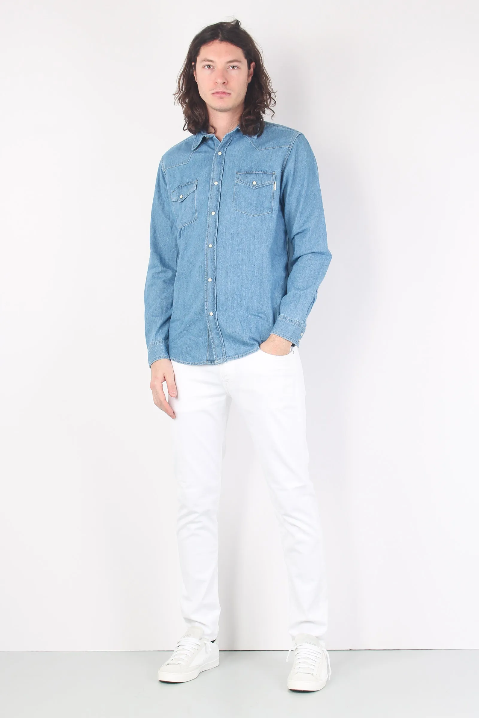 Camicia Denim Bleach Denim