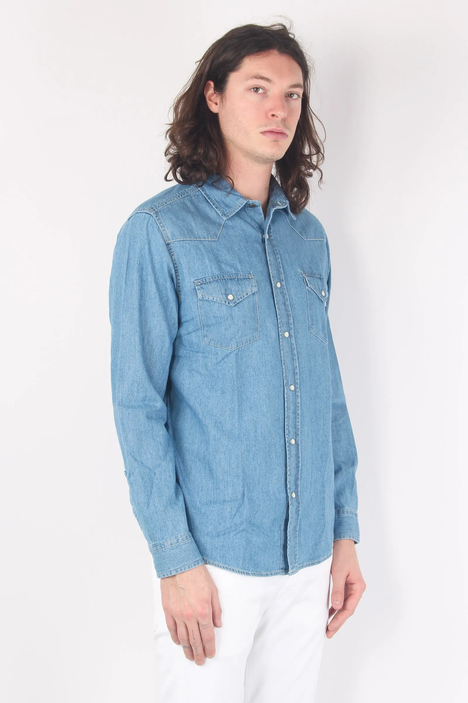 Camicia Denim Bleach Denim