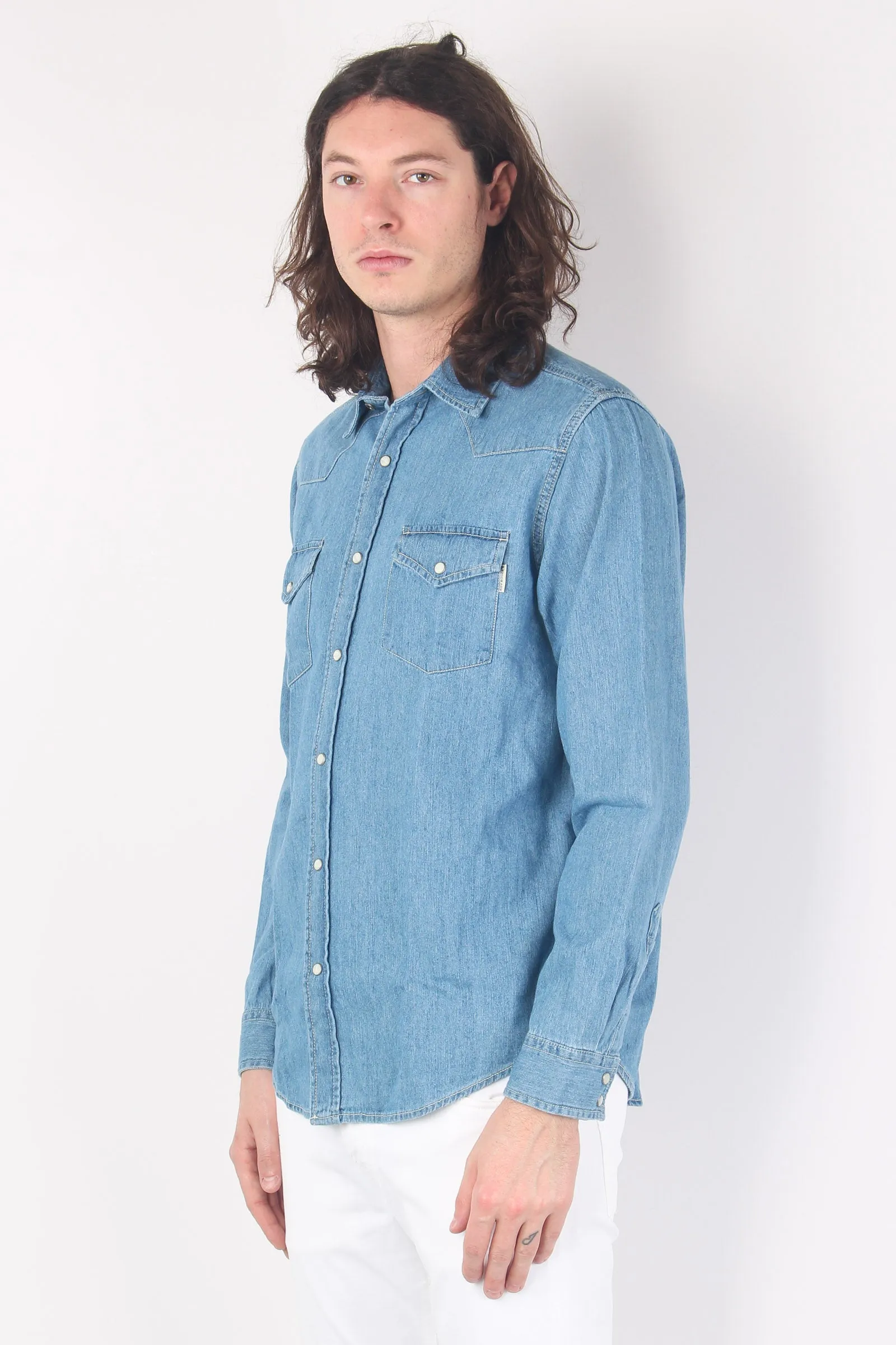 Camicia Denim Bleach Denim