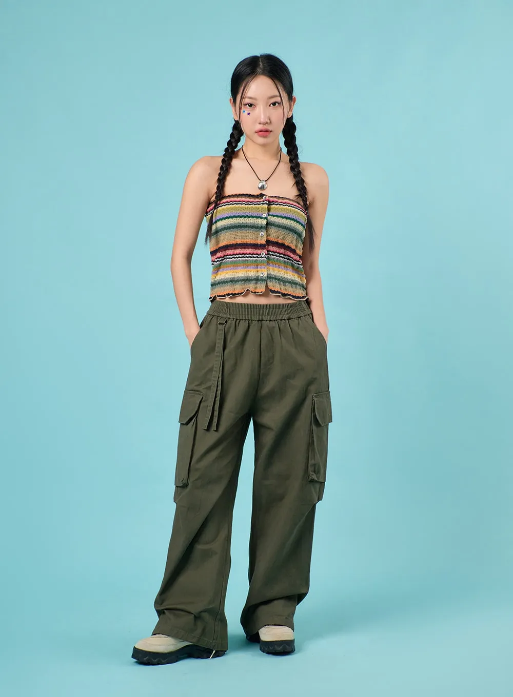 Cargo Wide-Leg Pants IJ430