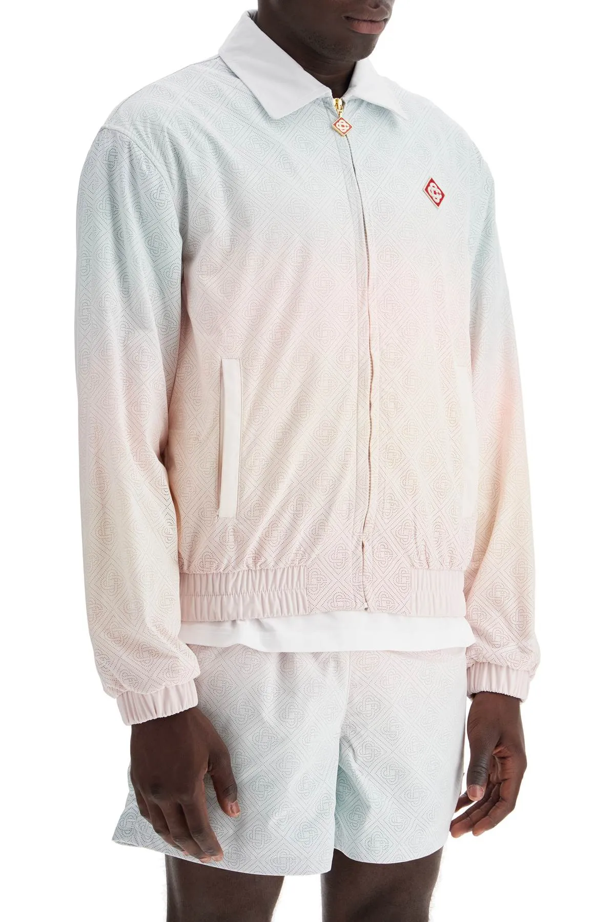 Casablanca Track Jacket With Laser Degradé Details   Pink