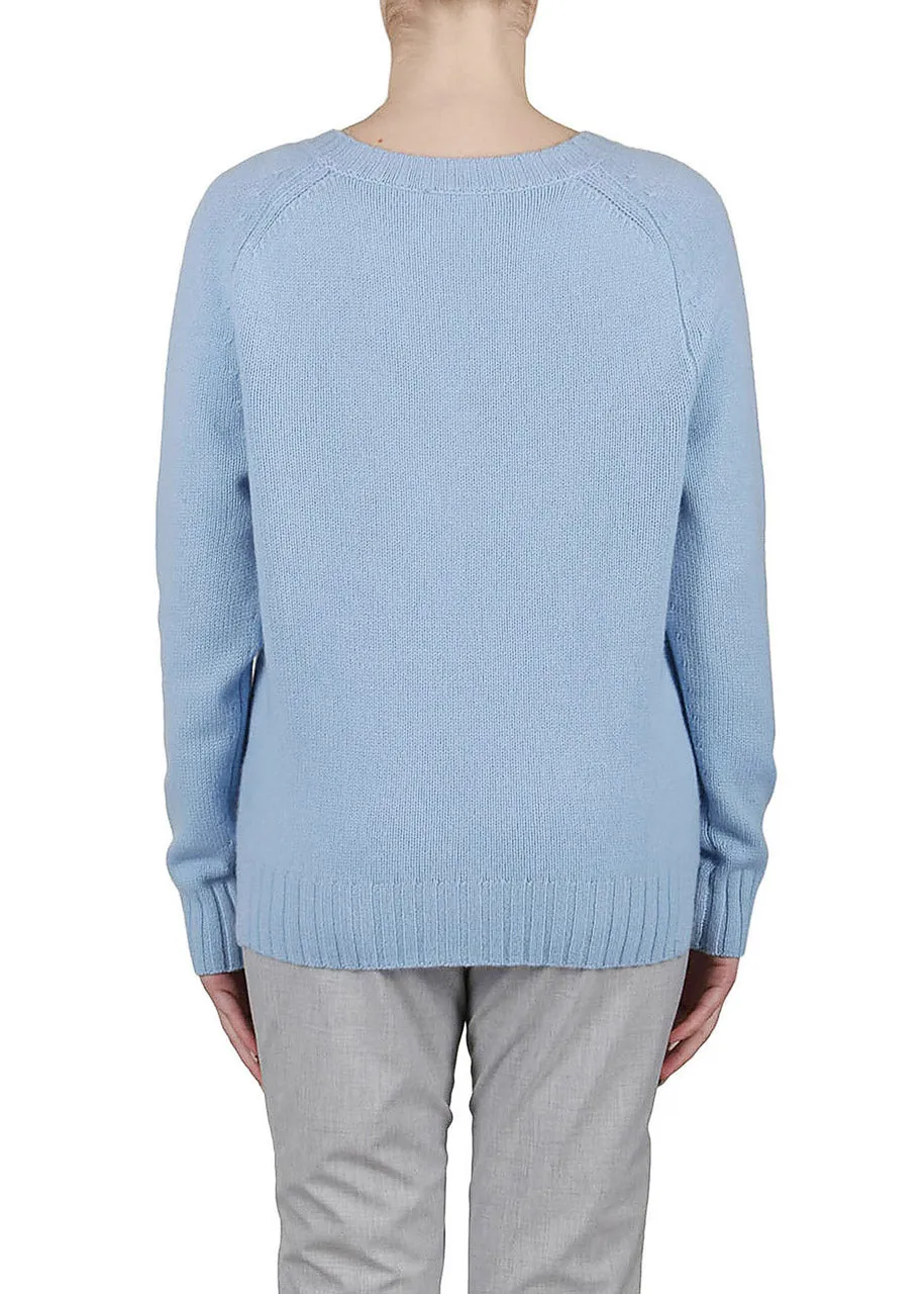 Cashmere Crewneck Sweater - Sky Blue