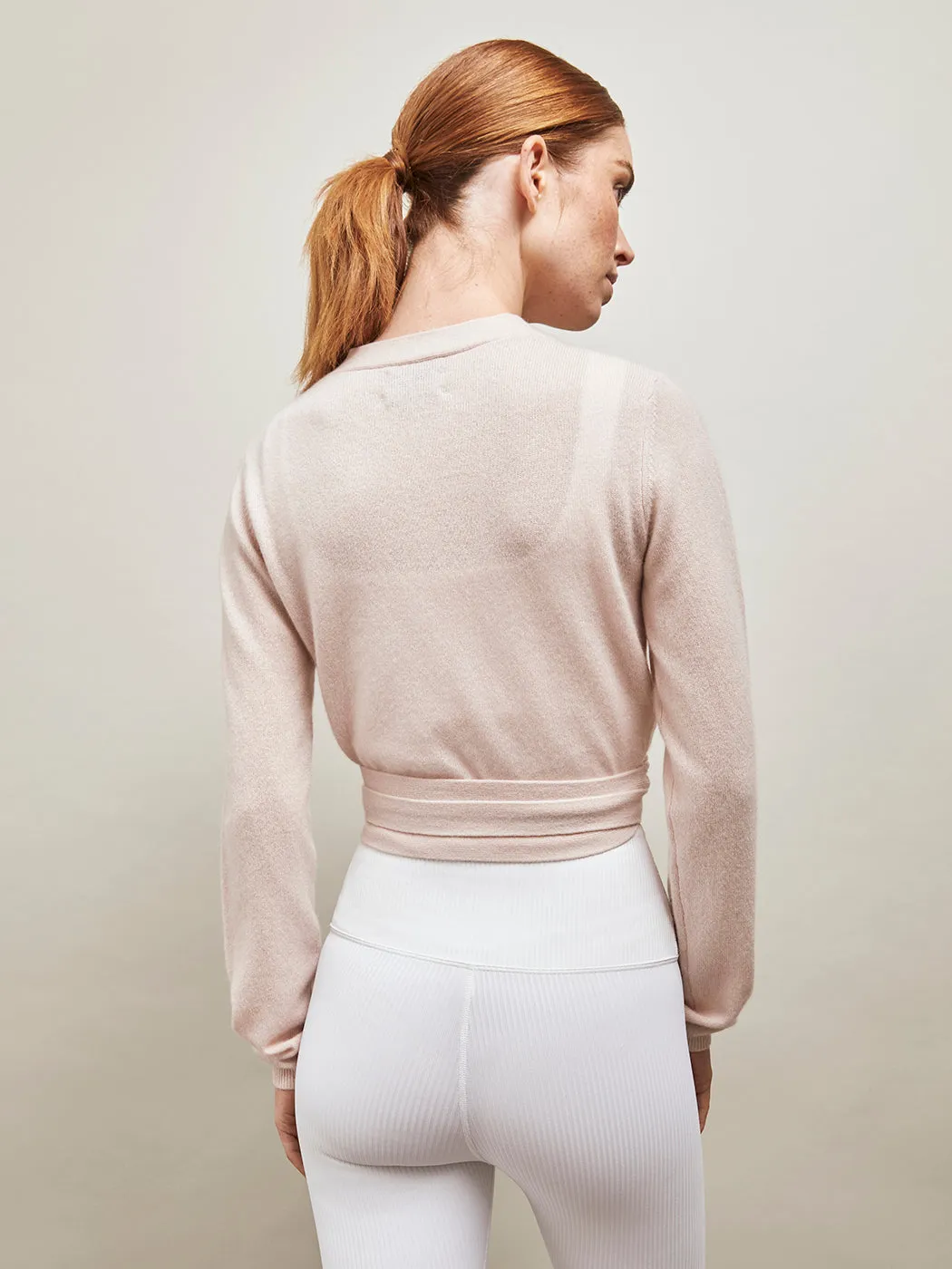 Cashmere Wrap Sweater - Rosewater