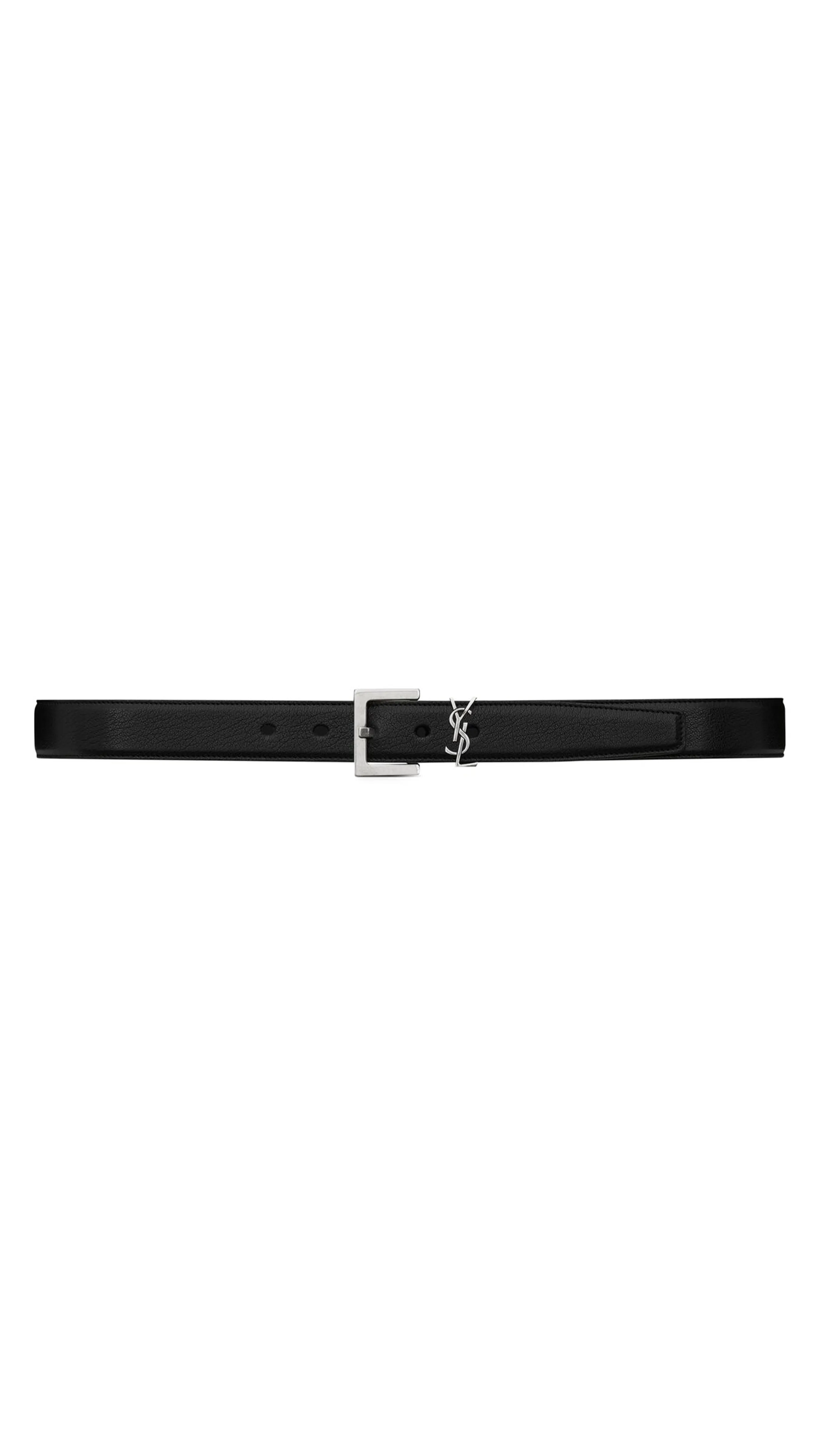 Cassandre Belt in Smooth Leather - Black