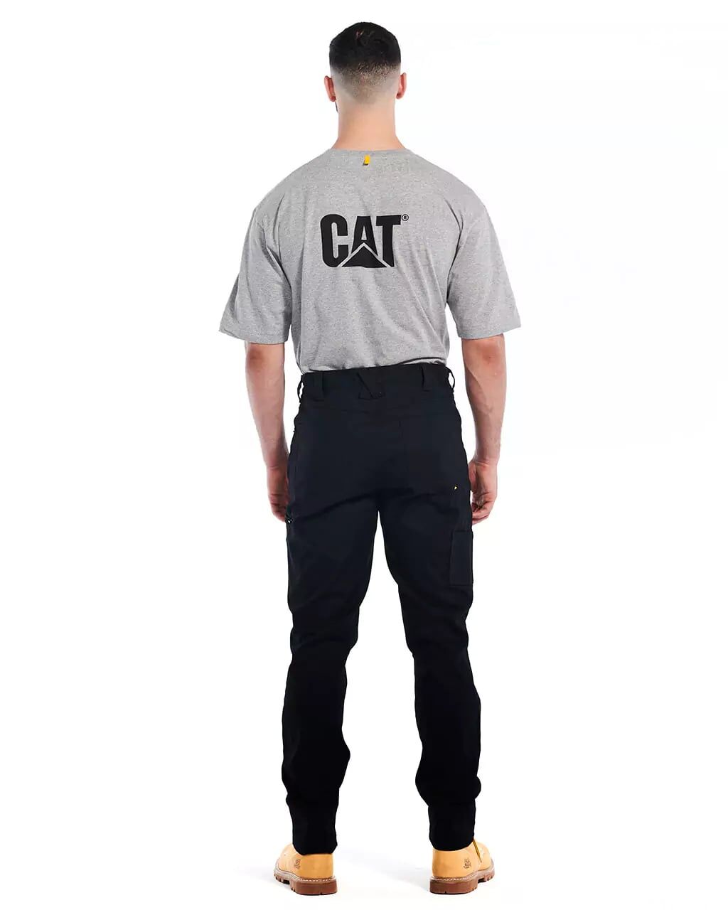 CAT Men's Stretch Canvas Utility Slim Fit Work Pants in Black