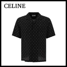 CELINE  |hawaiian shirt in printed crepe de chine