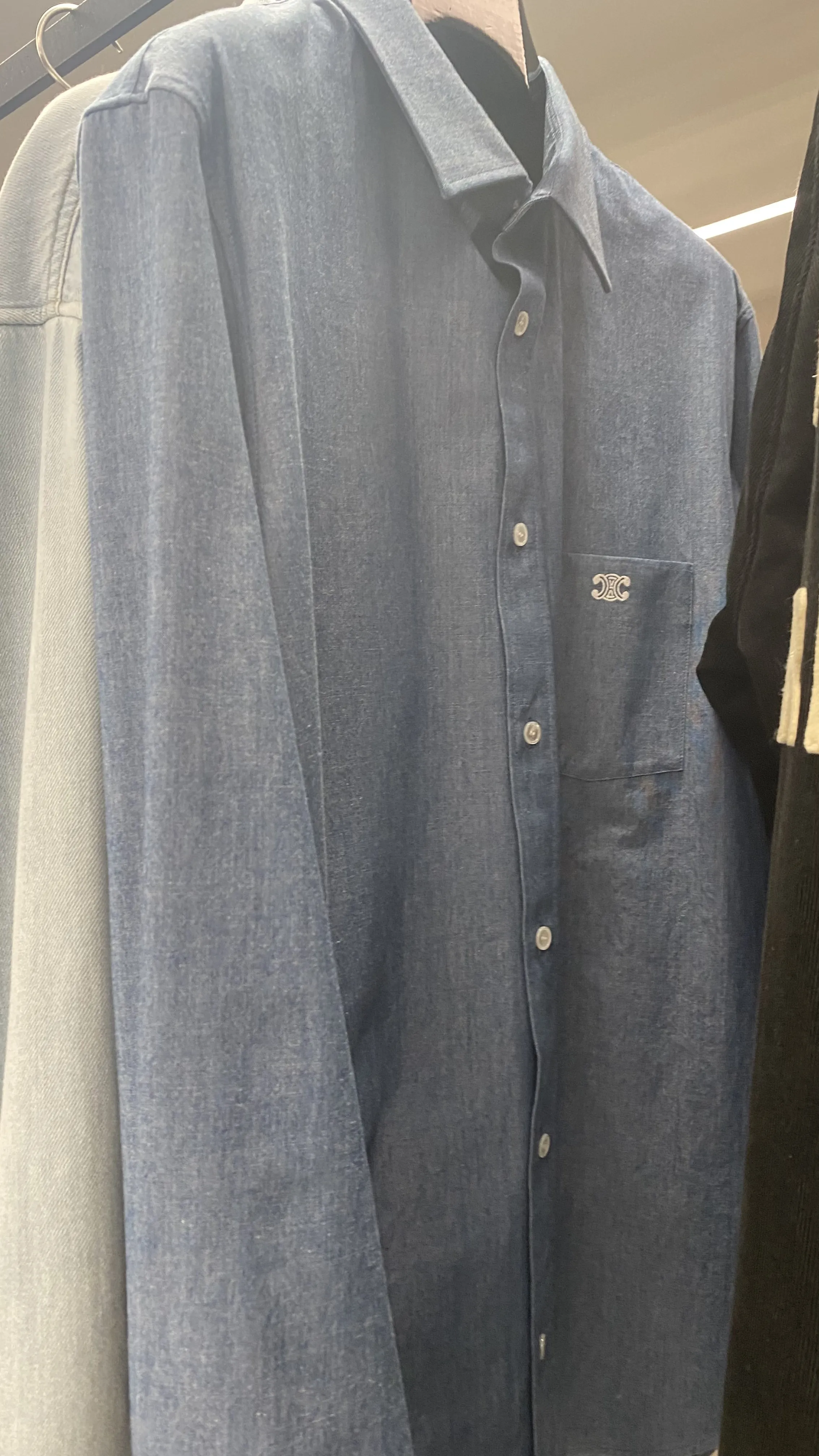 CELINE  |loose carnaby shirt in chambray cotton