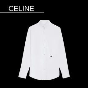 CELINE  |loose shirt with upturned collar in cotton poplin