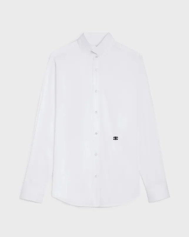 CELINE  |loose shirt with upturned collar in cotton poplin