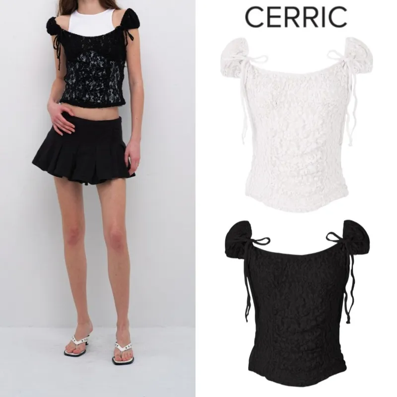 CERRIC  |Flower Patterns Casual Style Street Style Party Style Lace