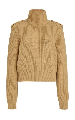 Chloé Ribbed-Knit Wool-Cashmere Turtleneck Sweater