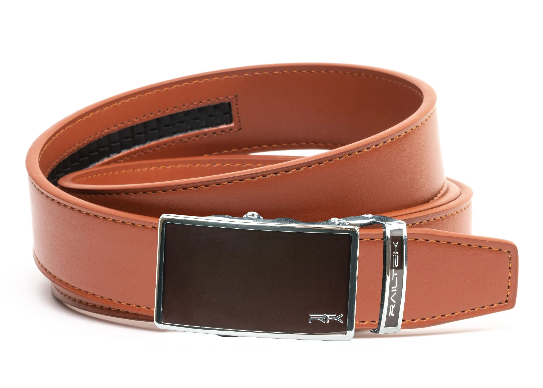 Chrome Dark Brown Railtek Belt