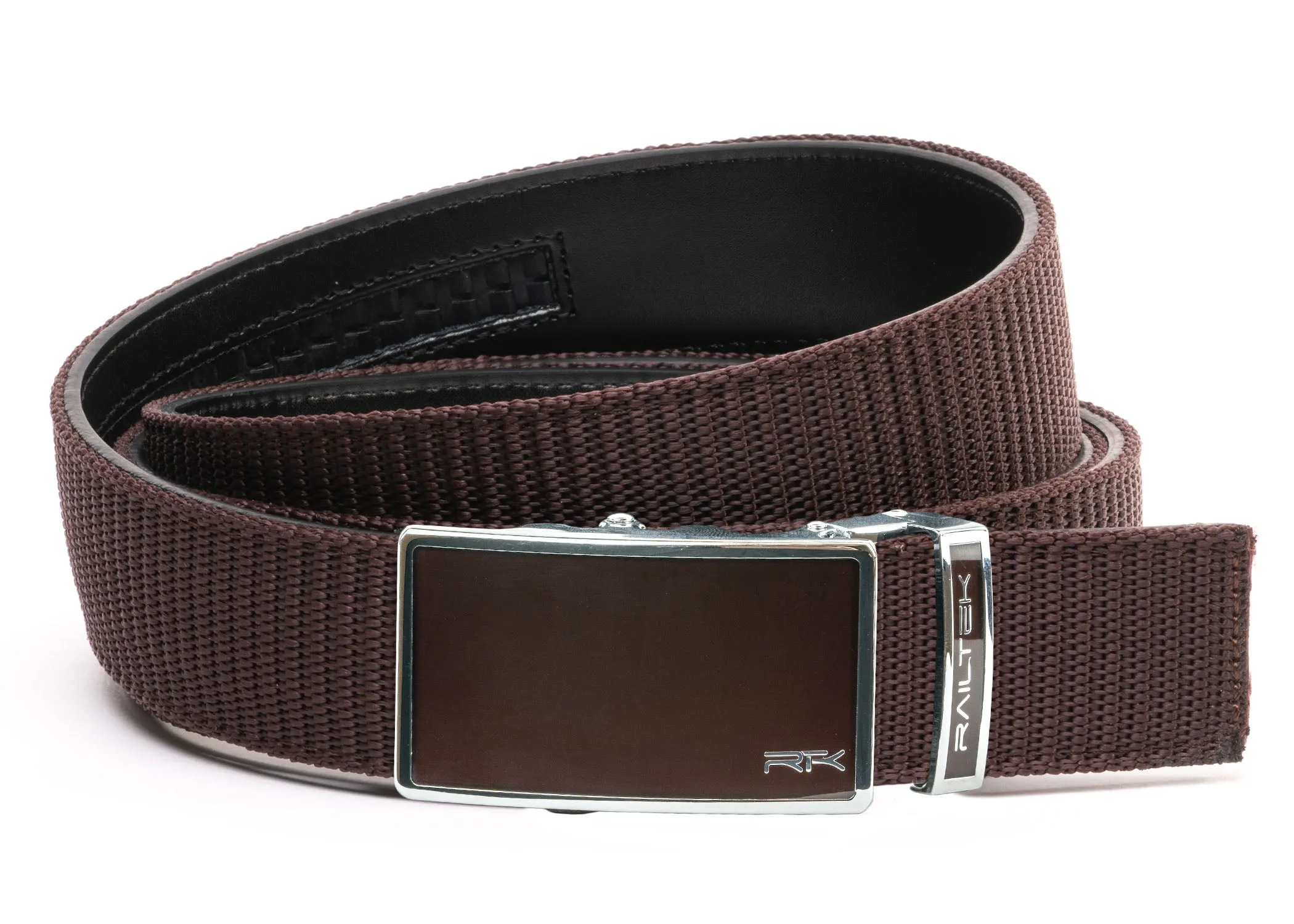 Chrome Dark Brown Railtek Belt