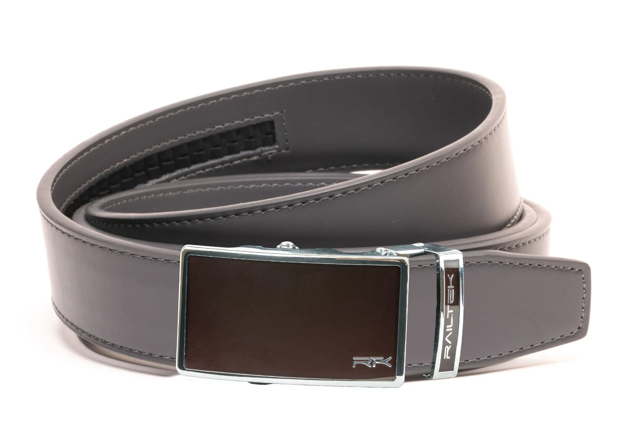 Chrome Dark Brown Railtek Belt