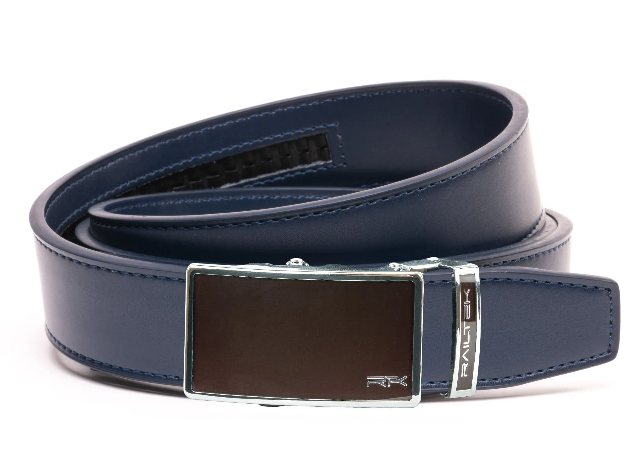 Chrome Dark Brown Railtek Belt