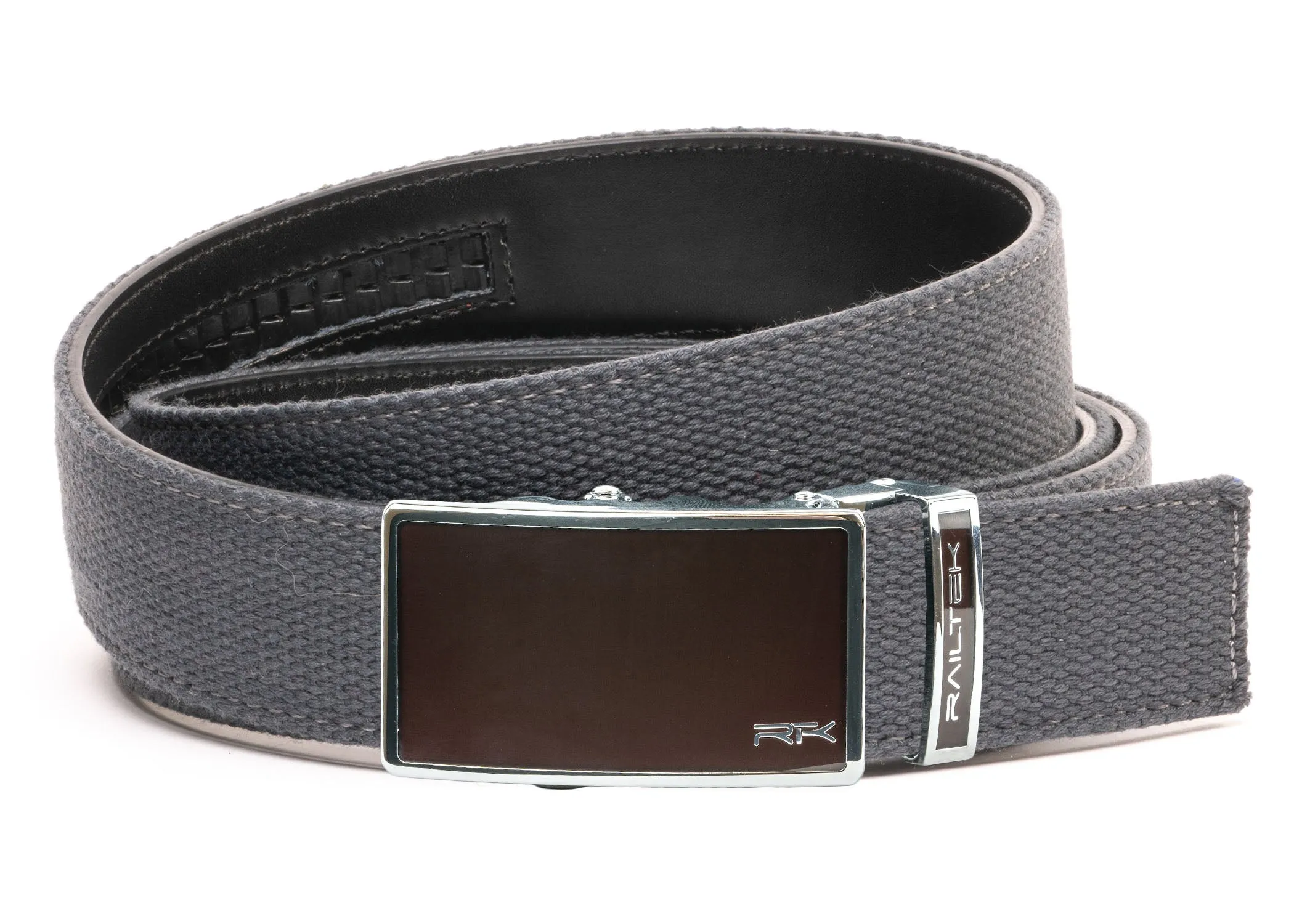 Chrome Dark Brown Railtek Belt