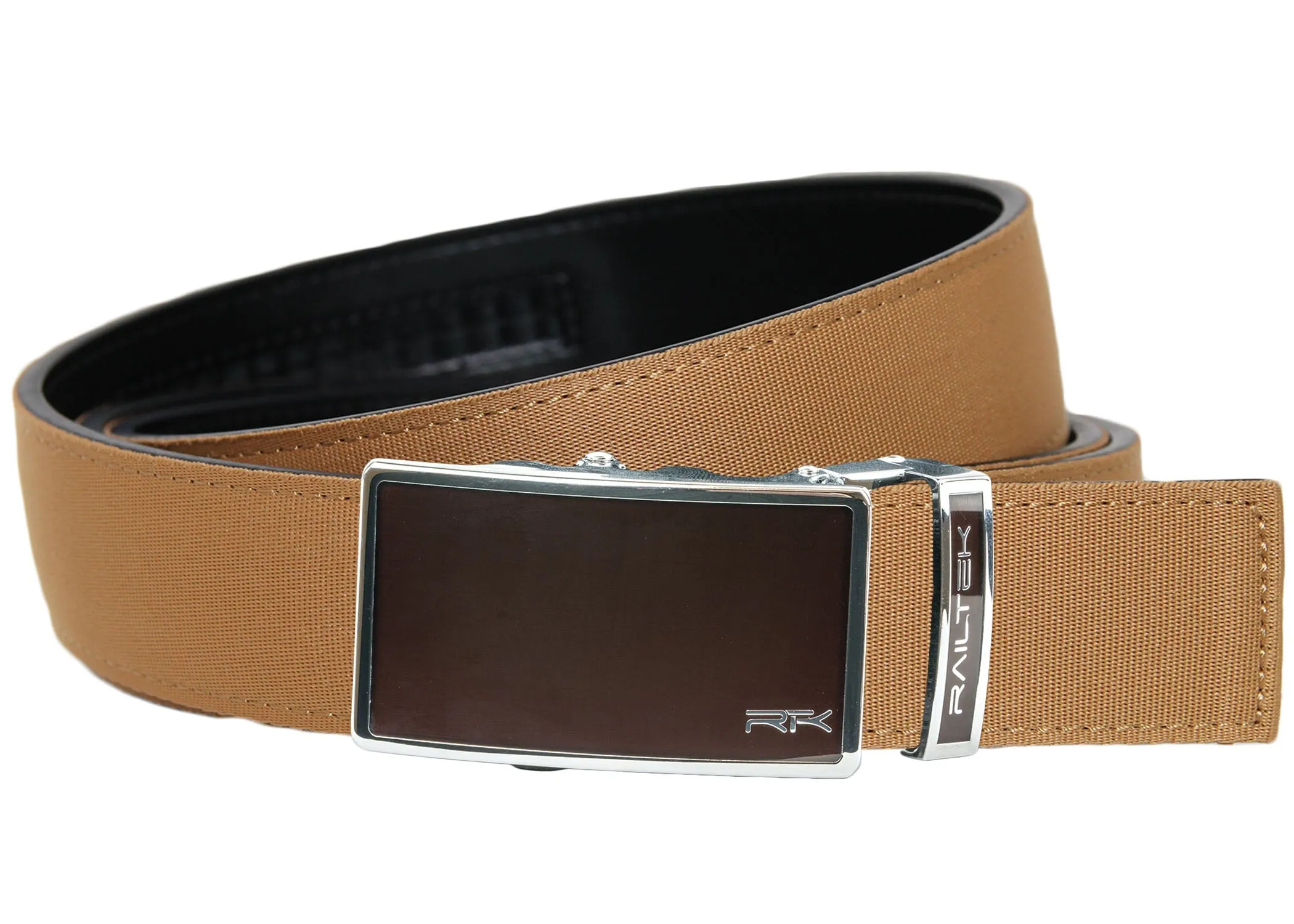 Chrome Dark Brown Railtek Belt