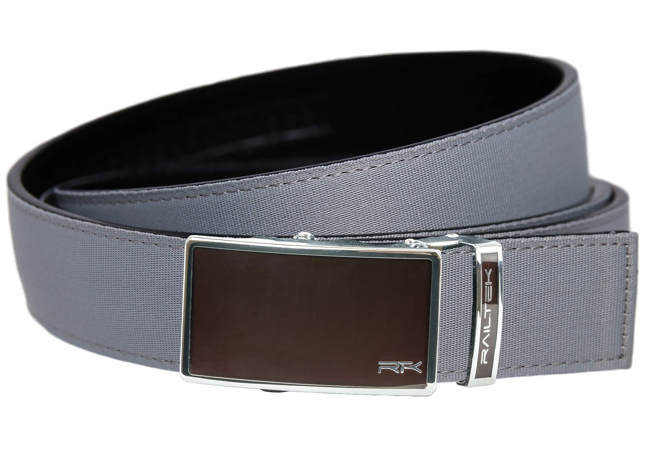 Chrome Dark Brown Railtek Belt