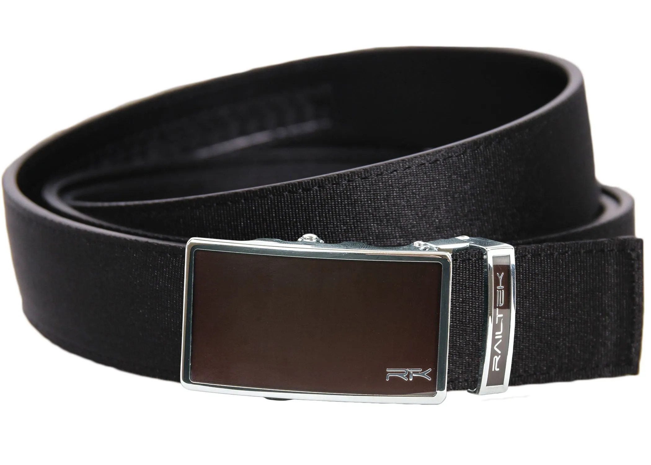 Chrome Dark Brown Railtek Belt