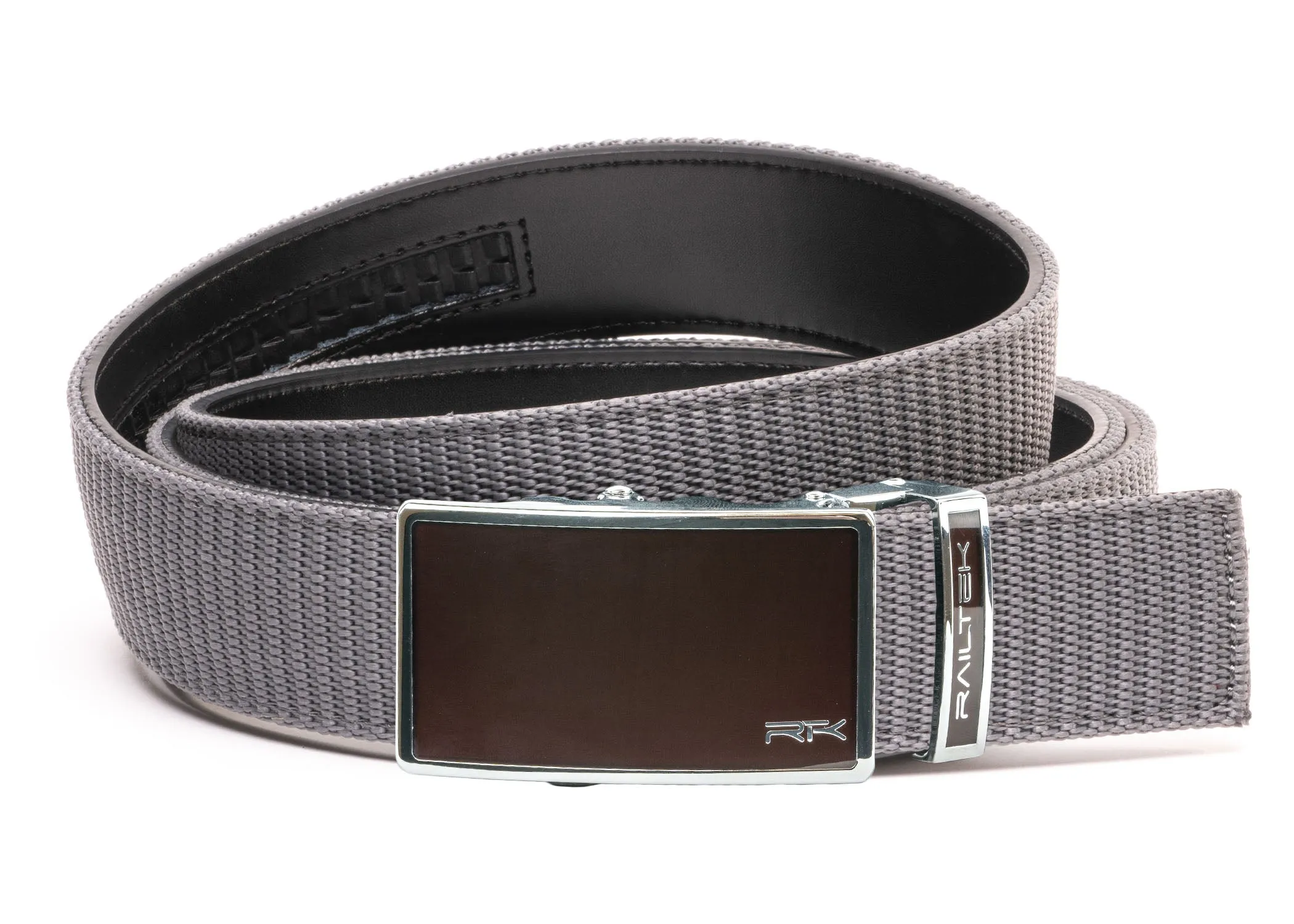 Chrome Dark Brown Railtek Belt