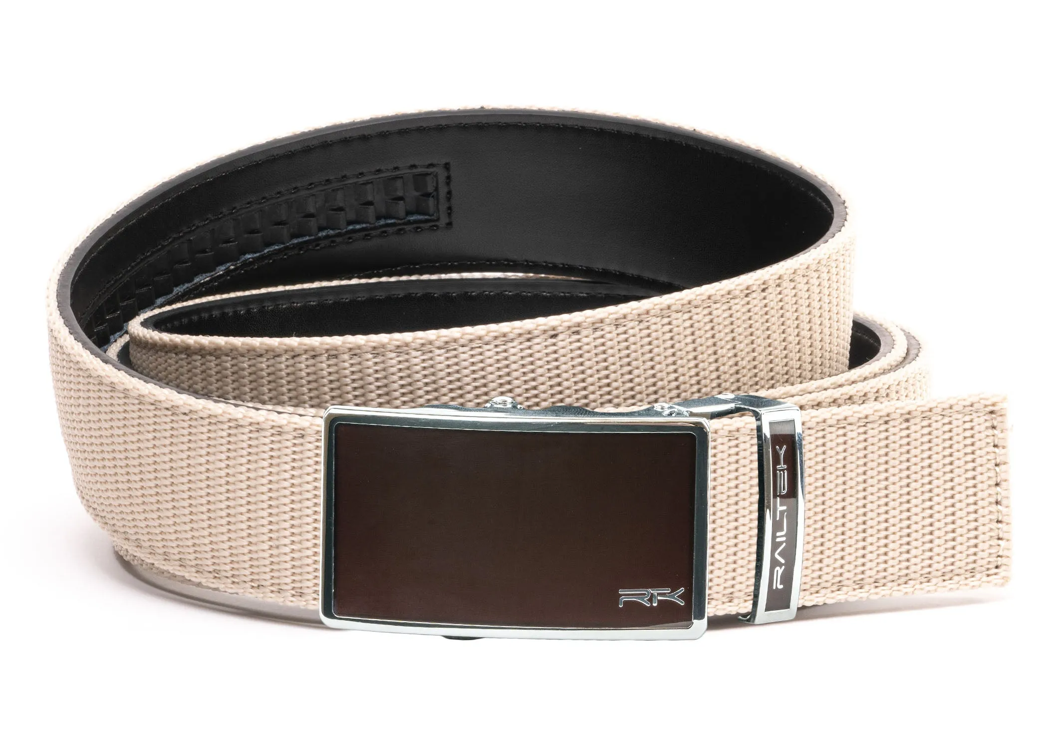 Chrome Dark Brown Railtek Belt