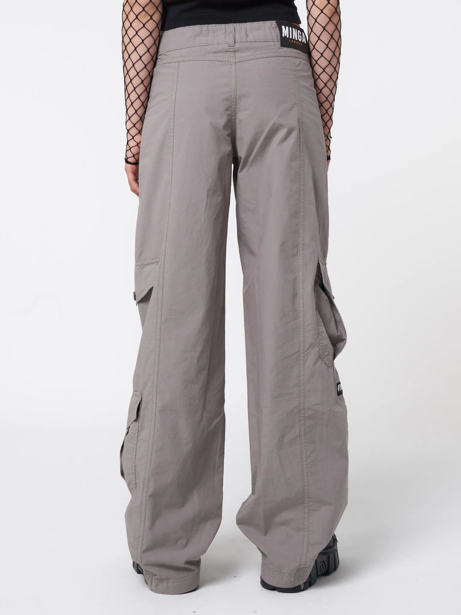 Cleo Grey Y2k Cargo Pants