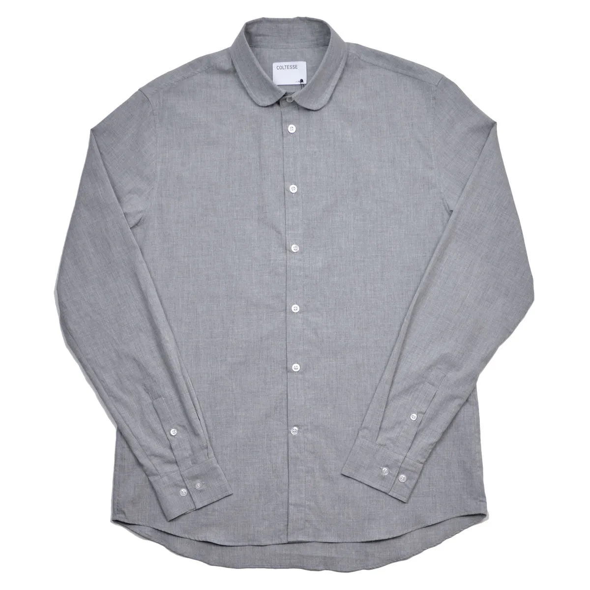 Coltesse - Vera Round Collar Shirt - Light Grey (Brushed)