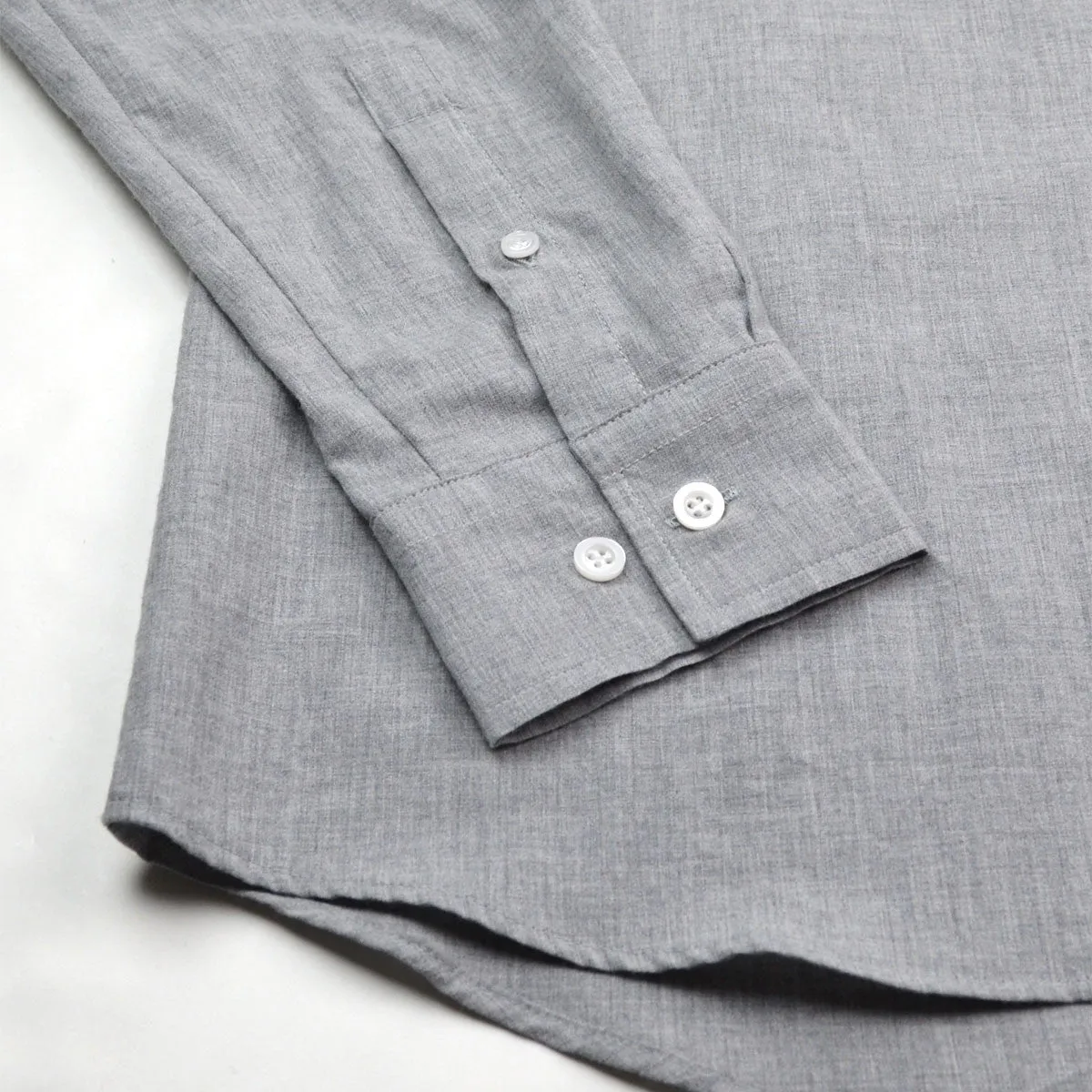 Coltesse - Vera Round Collar Shirt - Light Grey (Brushed)