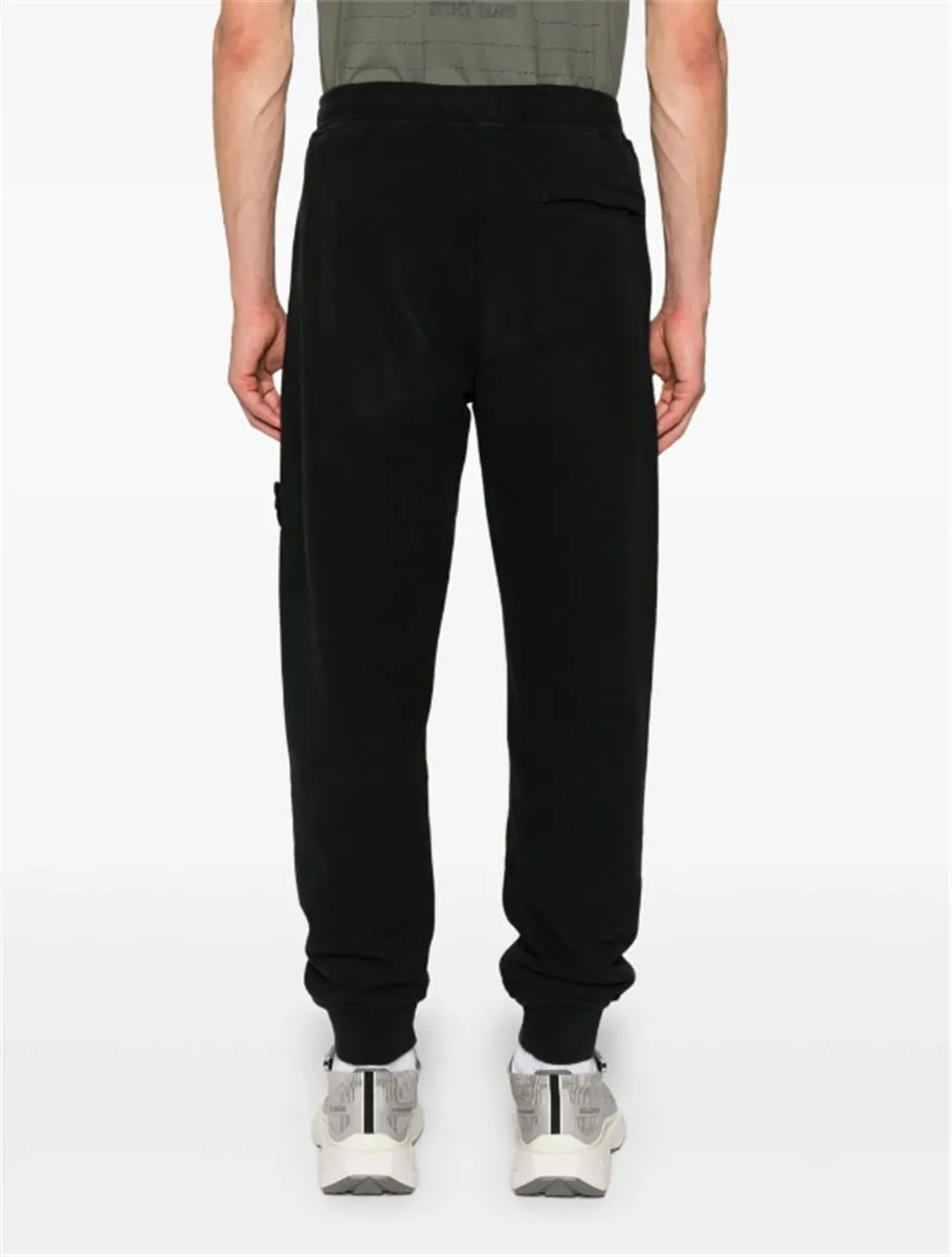 COMPASS-BADGE COTTON TRACK PANTS