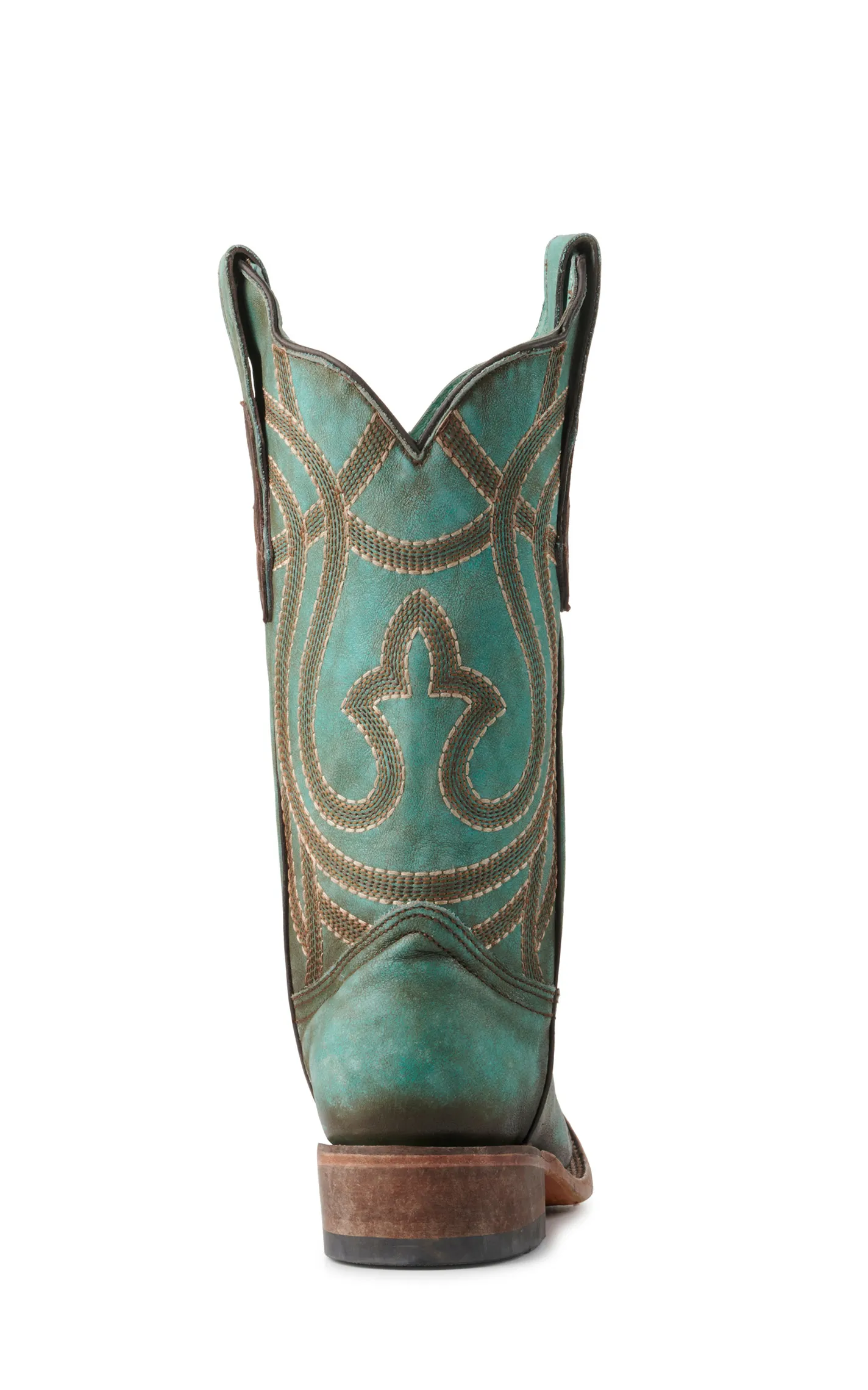 Corral Women's Antique Turquoise Embroidered Square Toe Cowboy Boots