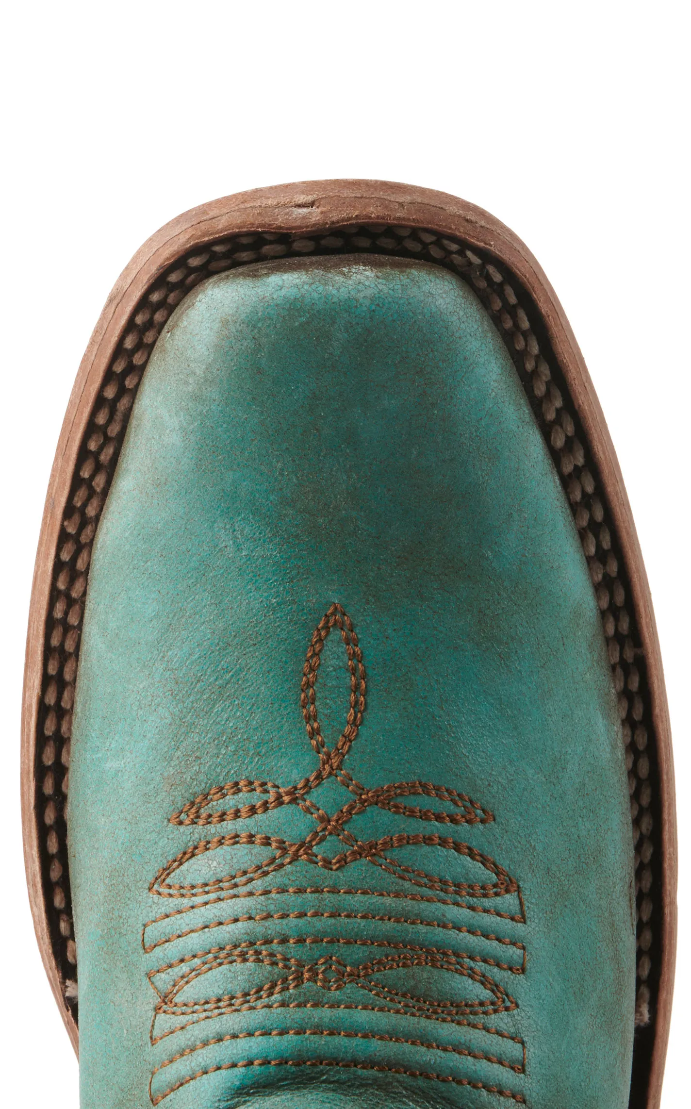 Corral Women's Antique Turquoise Embroidered Square Toe Cowboy Boots