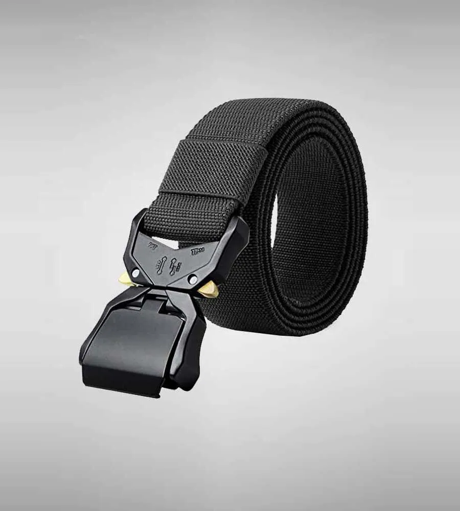 D555 Mens Tactical Stretch Webbing Belt Quick Release Buckle (DALE)