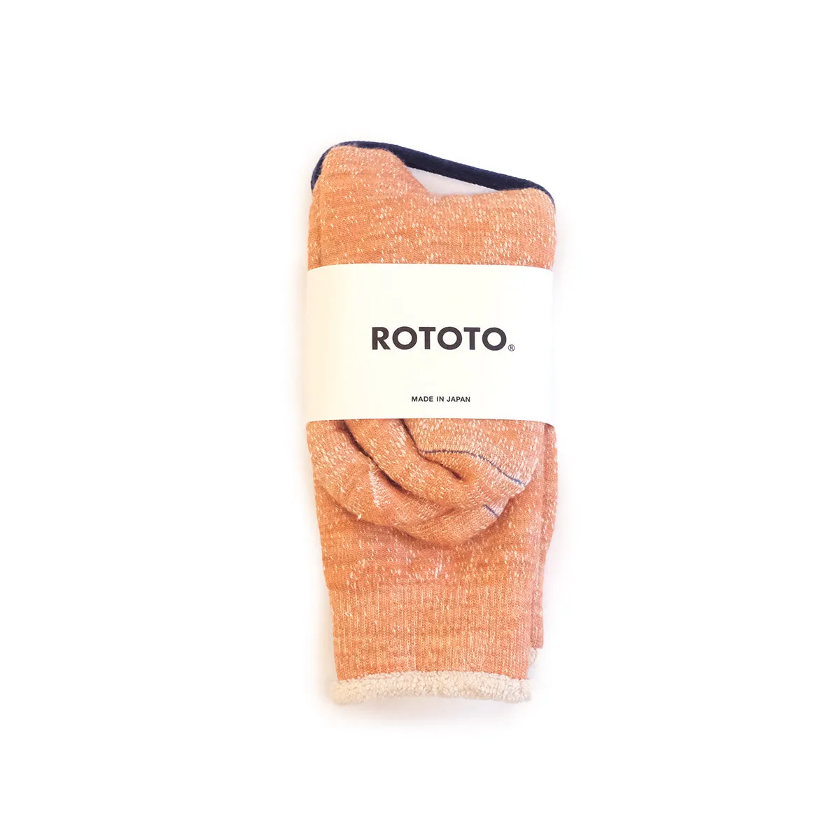 Double Face Merino + Cotton Socks - Orange