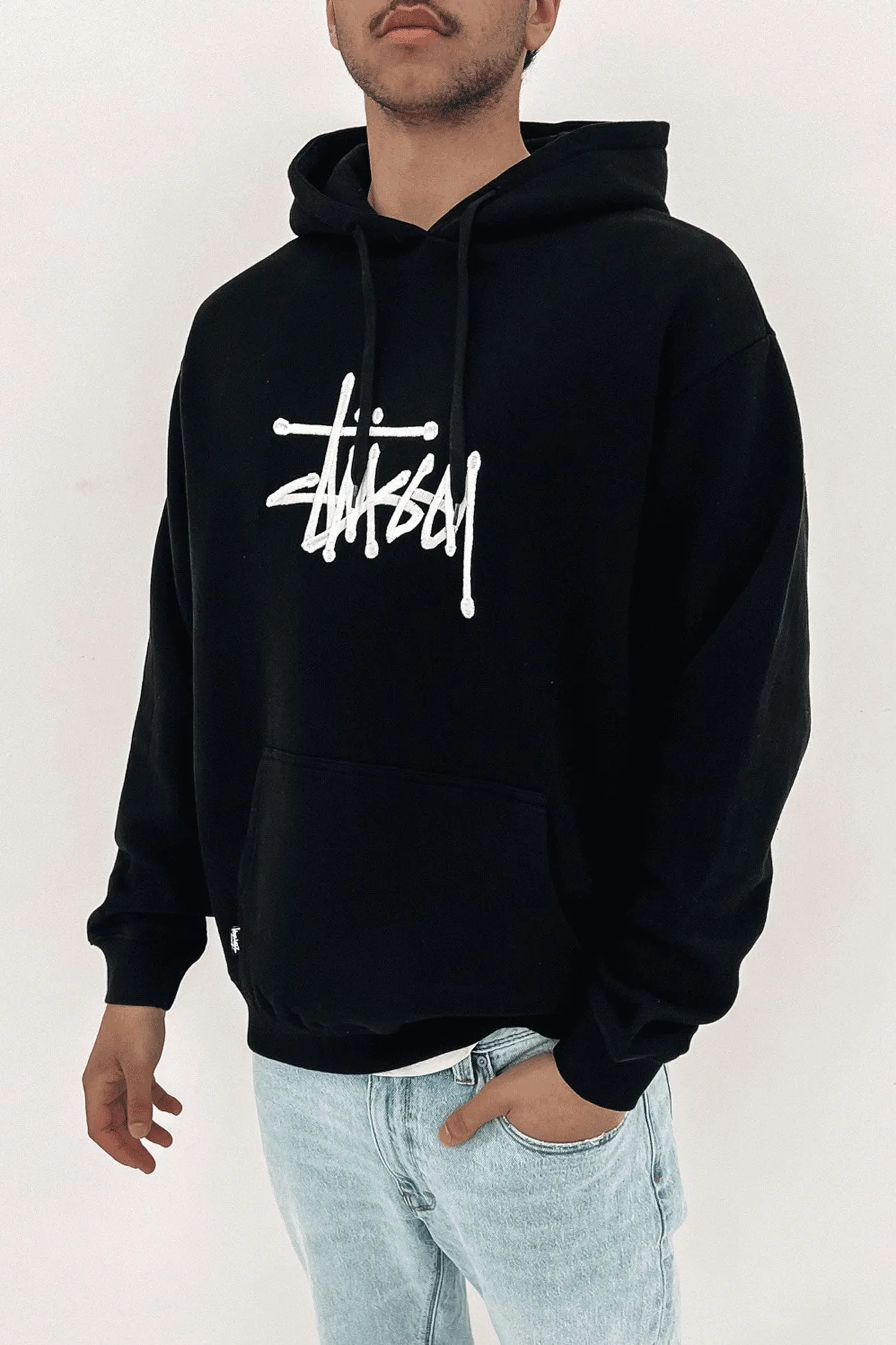 Embroidered Graffiti Hood Black