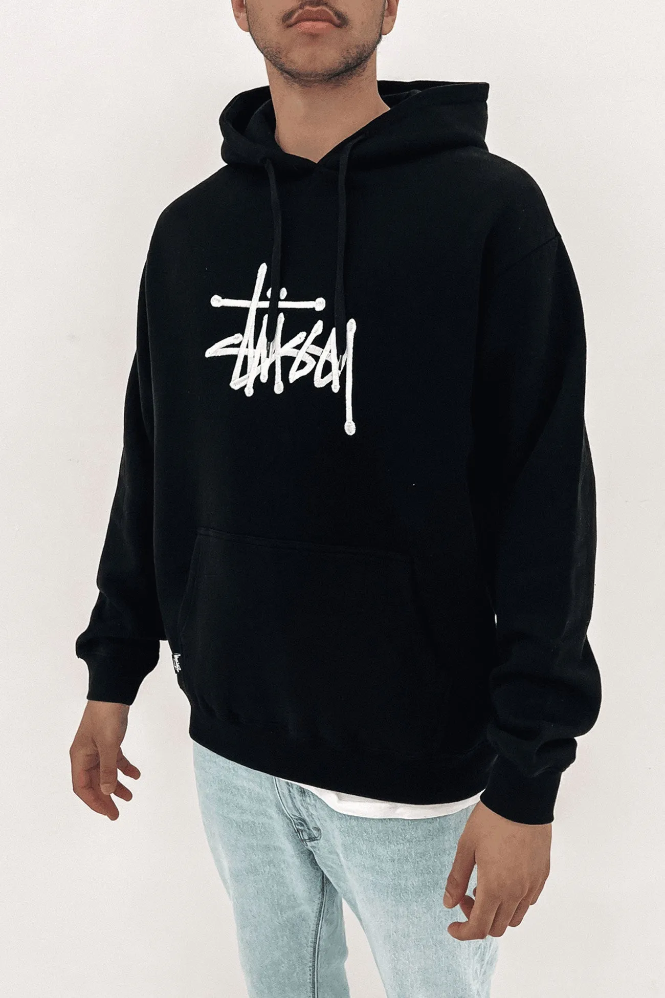 Embroidered Graffiti Hood Black