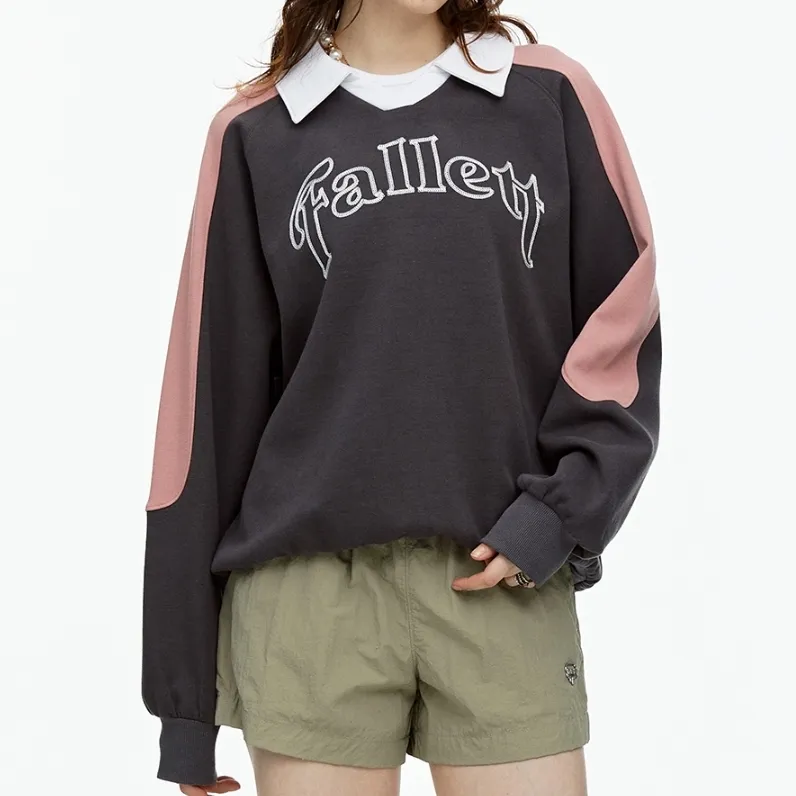 Fallett  |Unisex Street Style Long Sleeves Cotton Logo Sweatshirts