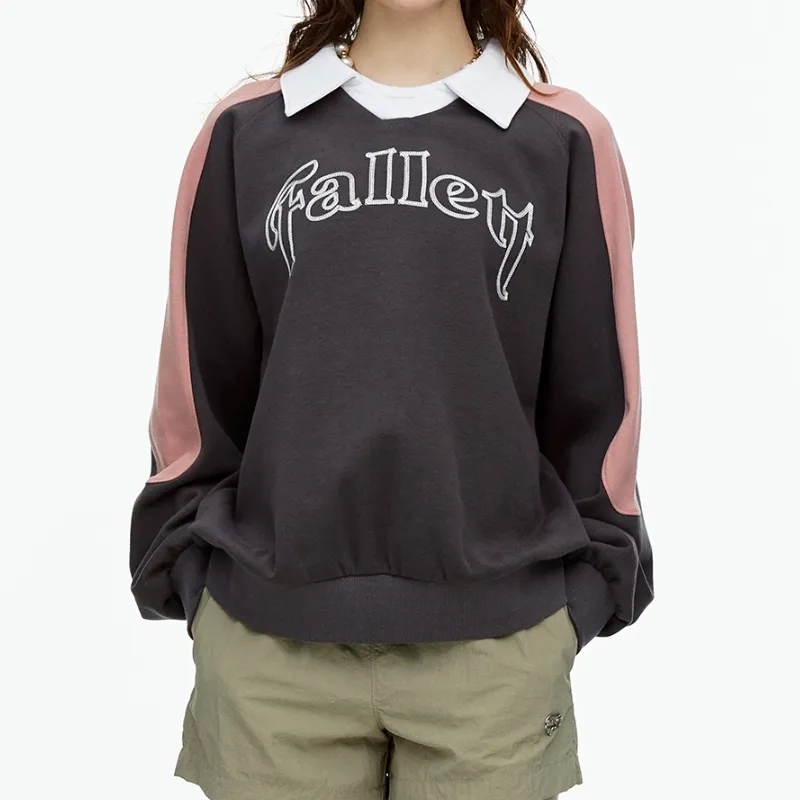 Fallett  |Unisex Street Style Long Sleeves Cotton Logo Sweatshirts