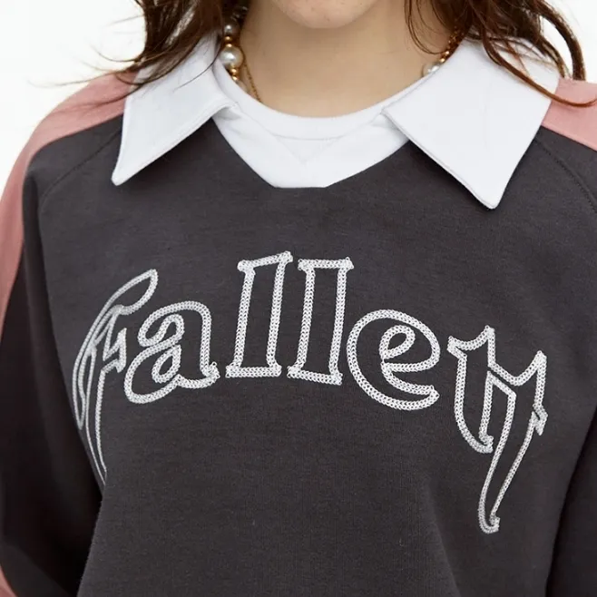 Fallett  |Unisex Street Style Long Sleeves Cotton Logo Sweatshirts