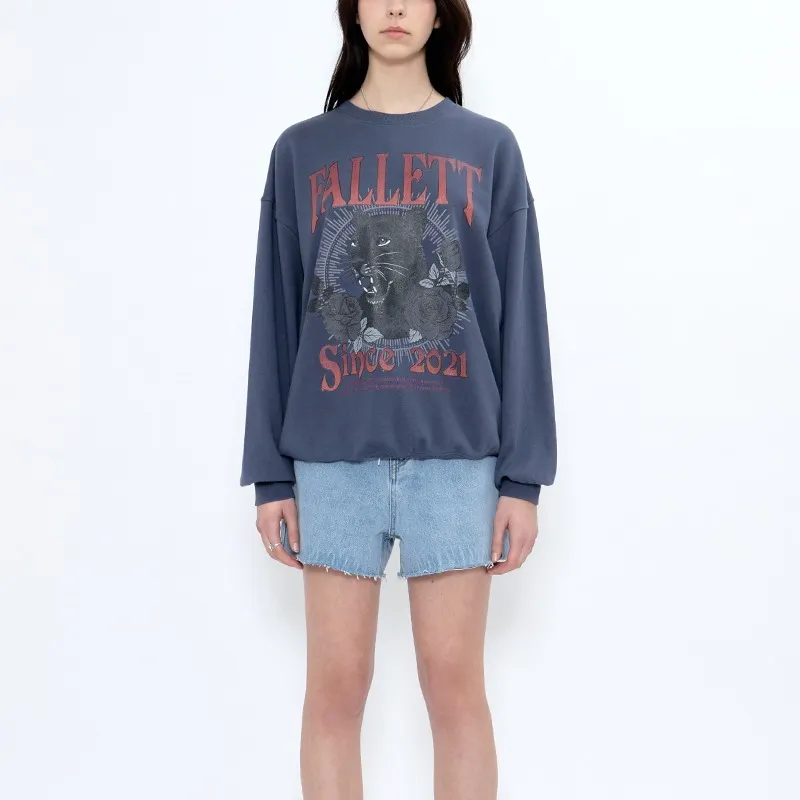 Fallett  |Unisex Street Style Long Sleeves Plain Cotton Logo