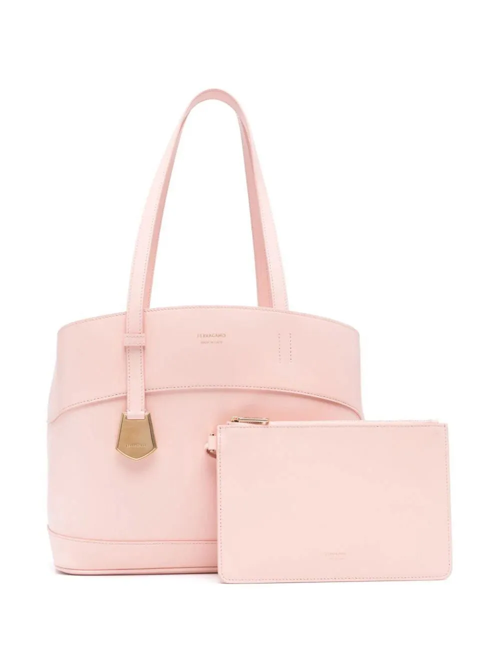 FERRAGAMO Charming Mini Tote - Pink & Purple Leather