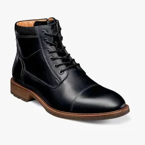 FLORSHEIM LODGE CAP TOE BOOT BLACK