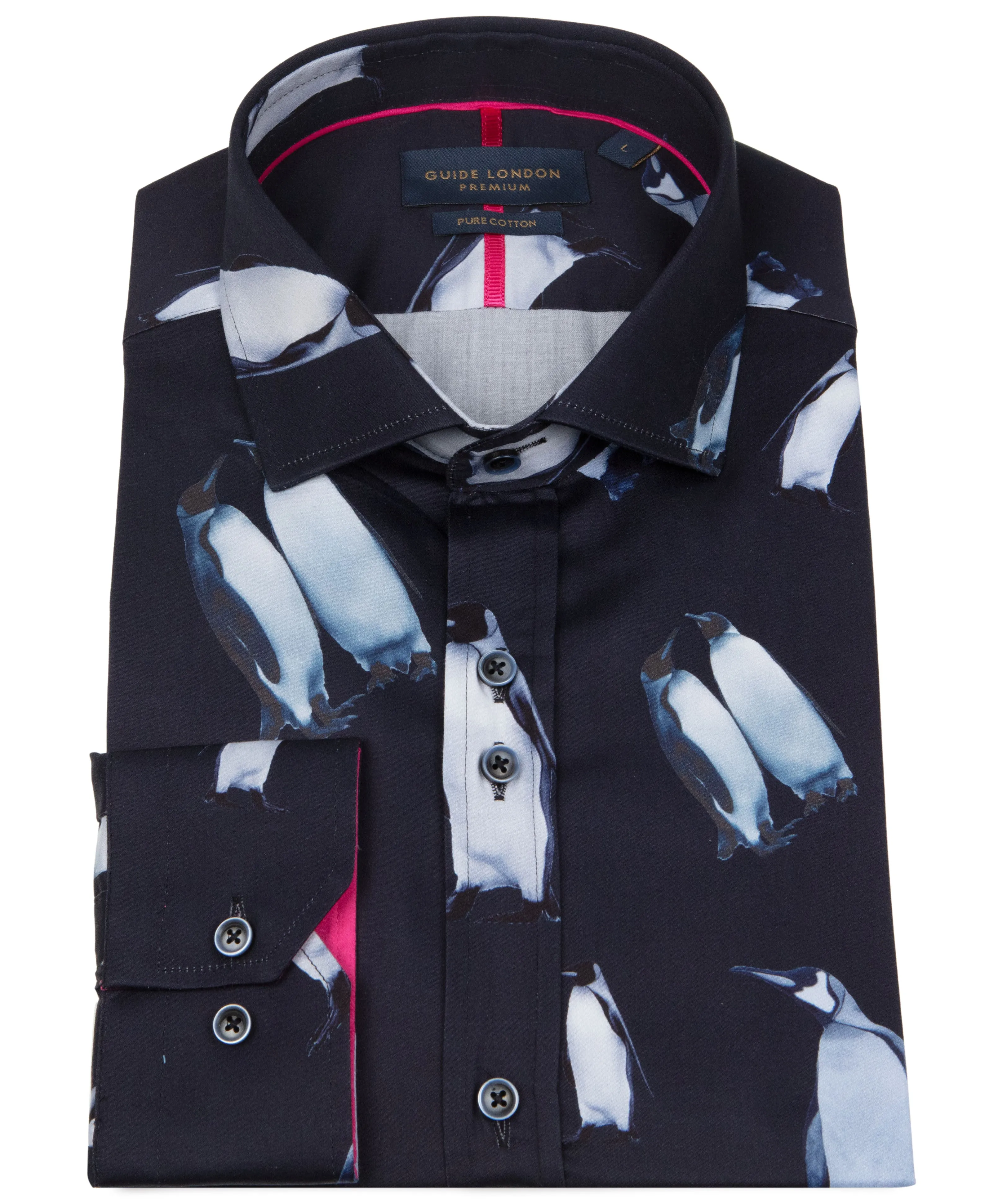 Guide London - Penguin Print Navy Shirt